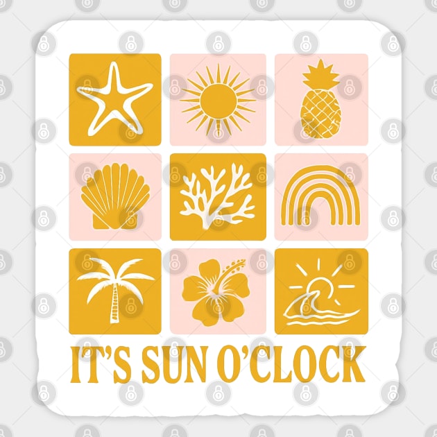It's Sun O'Clock Summer themed Design Sticker by TurnEffect